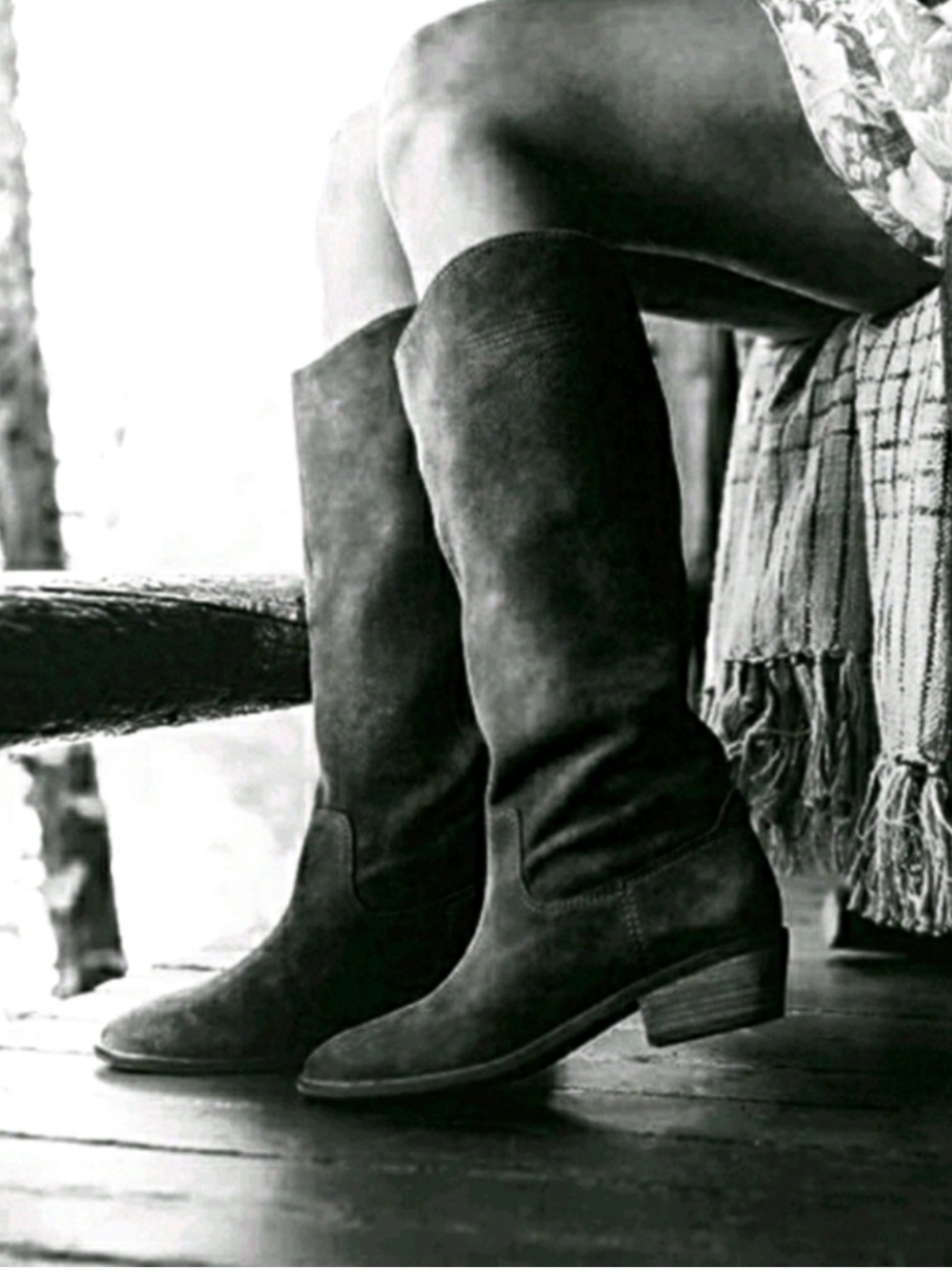FRYE & CO Caden Stitch Suede Leather Knee High Tall Boots